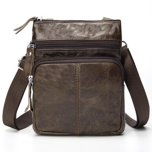 Men's Messenger Bag Shoulder Genuine Leather bags Flap Small male man Crossbody bags for men natural Leather bag