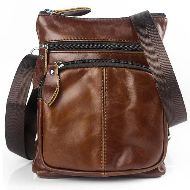 Men's Messenger Bag Shoulder Genuine Leather bags Flap Small male man Crossbody bags for men natural Leather bag