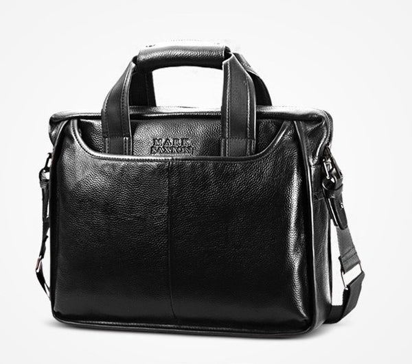 Mens commercial briefcase /Real Leather vintage men's messenger bag/casual Natural Cowskin Business bag