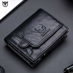 Men Wallet Genuine Leather Men's Purse Design male Wallets With Zipper Coin Pocket Card Holder Luxury Wallet