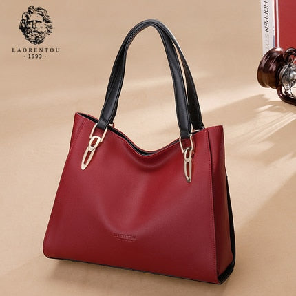 Women Leather Bag Classy Chic Tote Shoulder Bags Female Large Capacity Tote & Woman Handbag Lady Luxury Handbags