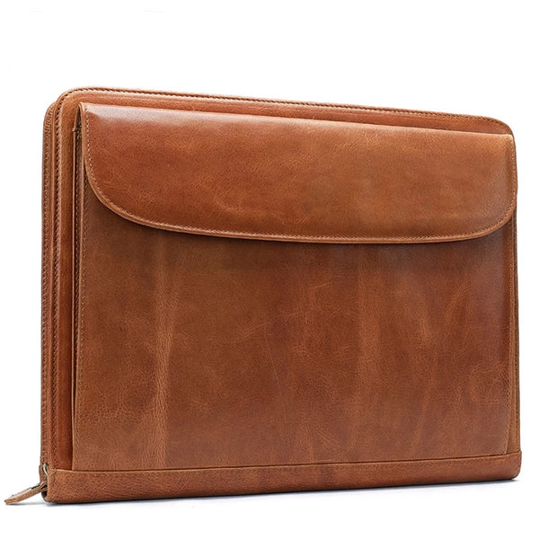 Men Clutch Bags Document Bag A4 File Folder Bags Real Leather Clutch Card Ipad Men's Bag Portfolio Storage