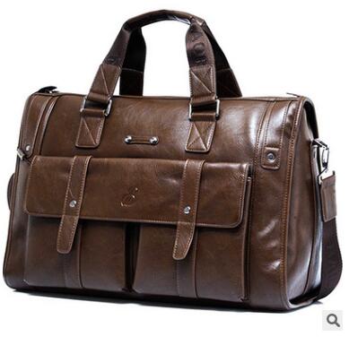 Men's Briefcase Male Shoulder Bag Real Leather Men Messenger Bag Travel Computer Bag