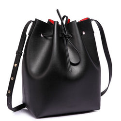 Women real leather Bucket Bag ,lady genuine leather shoulder Bags,