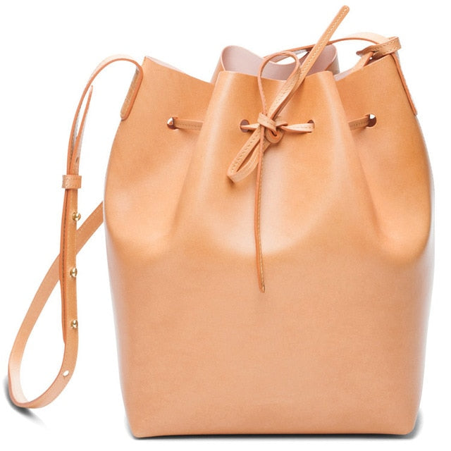 Women real leather Bucket Bag ,lady genuine leather shoulder Bags,