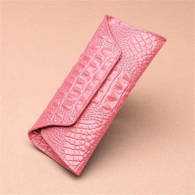 Women Wallets Long crocodile Real Leather Wallet Female Serpentine Clutch Coin Purse Card Holder