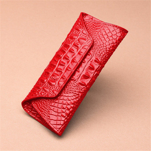 Women Wallets Long crocodile Real Leather Wallet Female Serpentine Clutch Coin Purse Card Holder