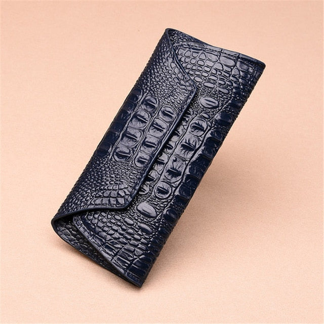 Women Wallets Long crocodile Real Leather Wallet Female Serpentine Clutch Coin Purse Card Holder