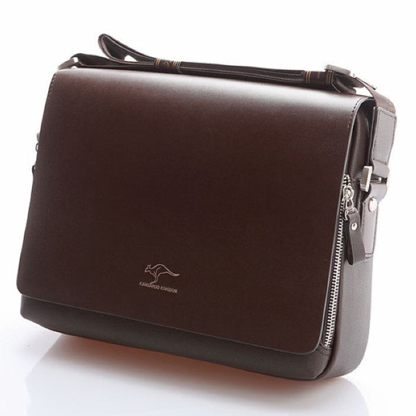 Mens Soft Leather Shoulder Travel Bag Business office Computer laptop bag Cover Messenger Bag Kangaroo