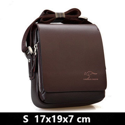 Mens Soft Leather Shoulder Travel Bag Business office Computer laptop bag Cover Messenger Bag Kangaroo