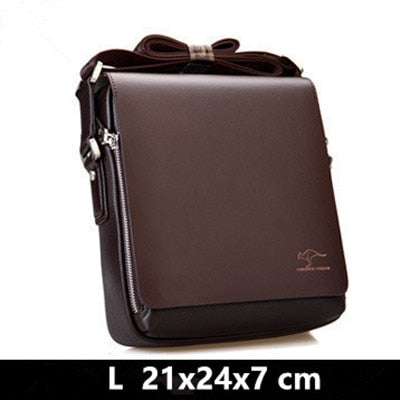 Mens Soft Leather Shoulder Travel Bag Business office Computer laptop bag Cover Messenger Bag Kangaroo