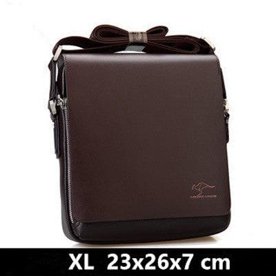 Mens Soft Leather Shoulder Travel Bag Business office Computer laptop bag Cover Messenger Bag Kangaroo