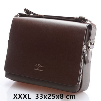 Mens Soft Leather Shoulder Travel Bag Business office Computer laptop bag Cover Messenger Bag Kangaroo