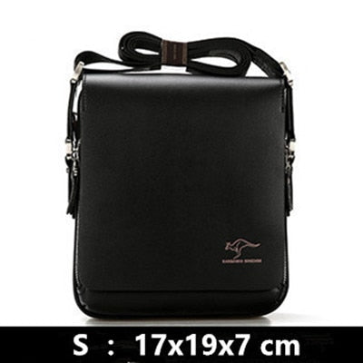 Mens Soft Leather Shoulder Travel Bag Business office Computer laptop bag Cover Messenger Bag Kangaroo