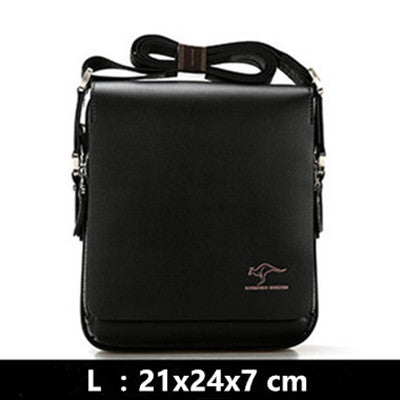 Mens Soft Leather Shoulder Travel Bag Business office Computer laptop bag Cover Messenger Bag Kangaroo