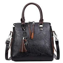 Ladies Leather Messenger Bag TotesTassel